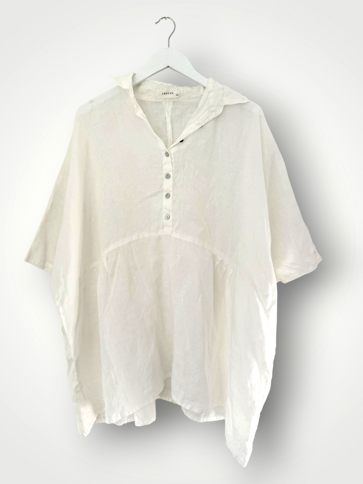 bronte shirt - white linen