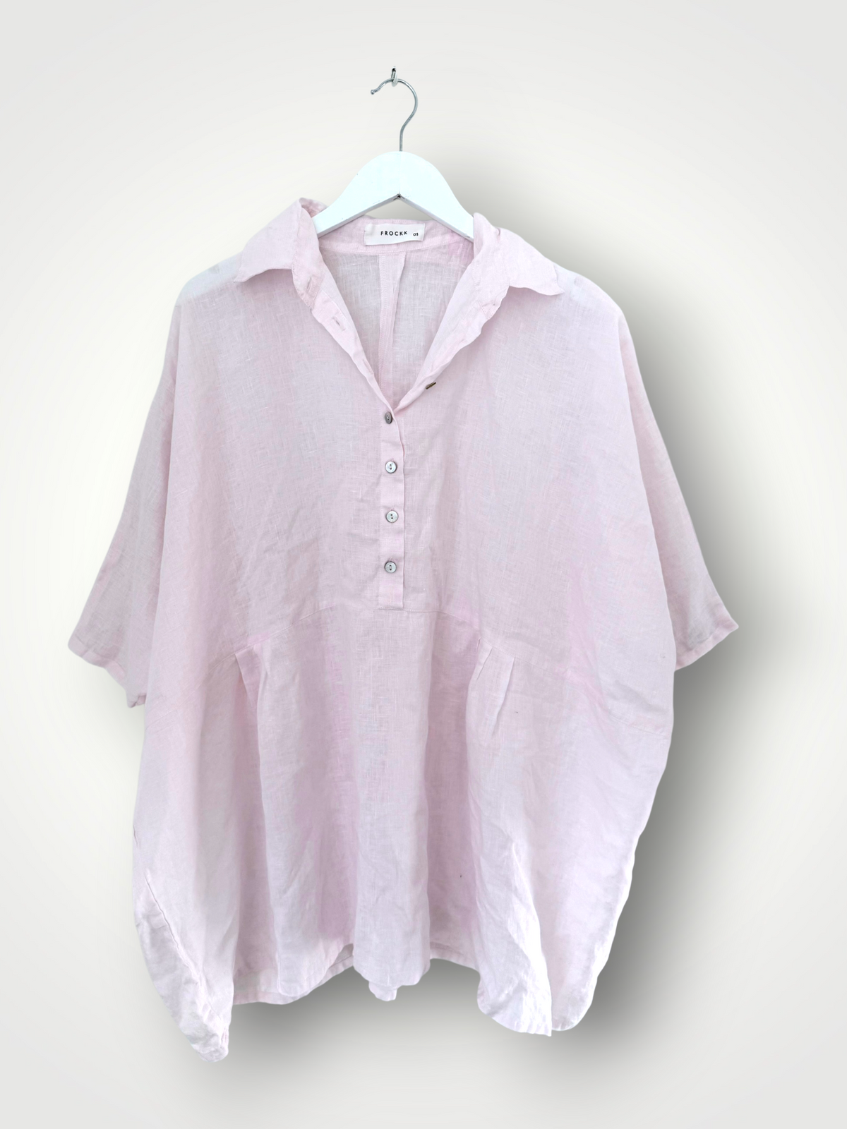 bronte shirt - soft pink linen Apparel