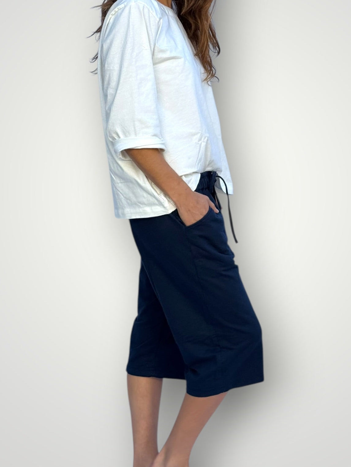 billy cotton knit short - navy Apparel