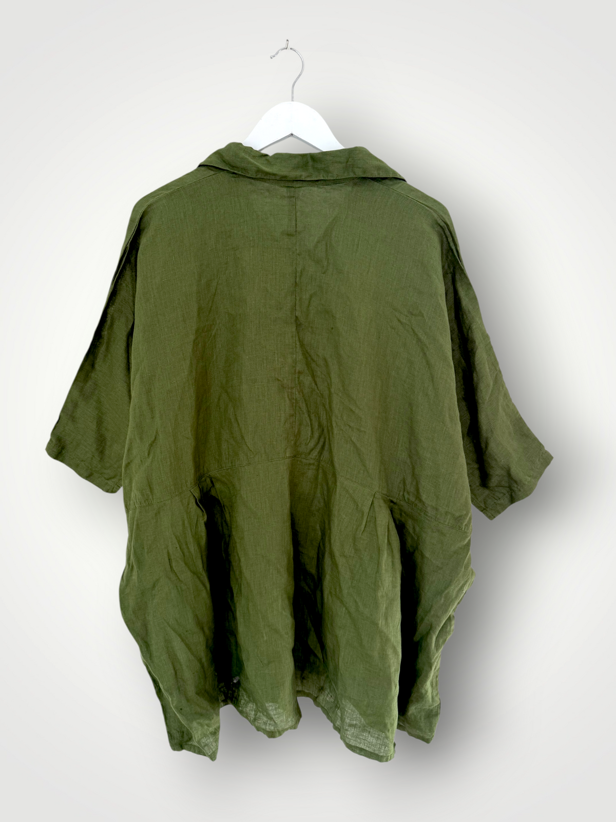 bronte shirt - moss linen