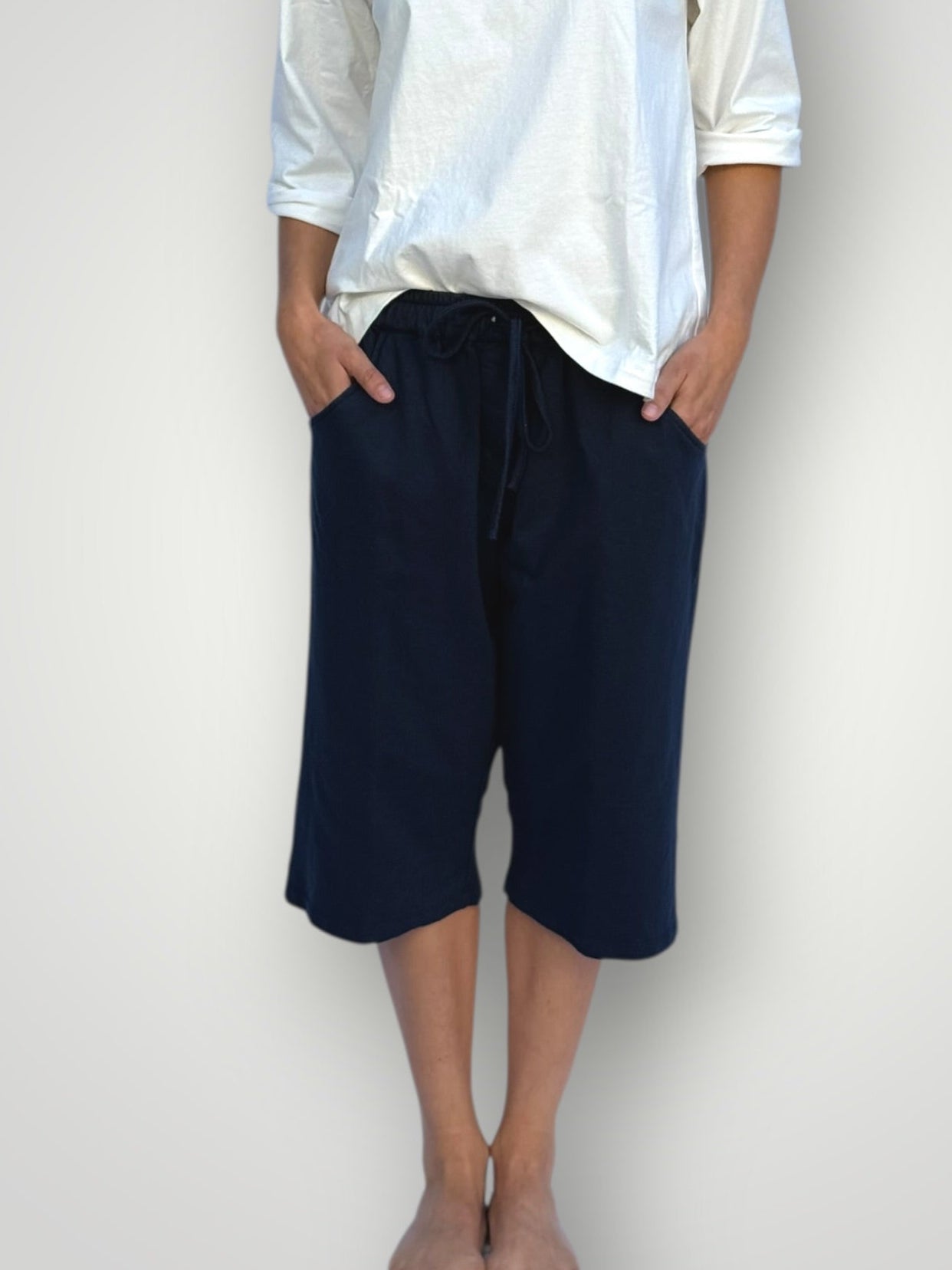 billy cotton knit short - navy Apparel