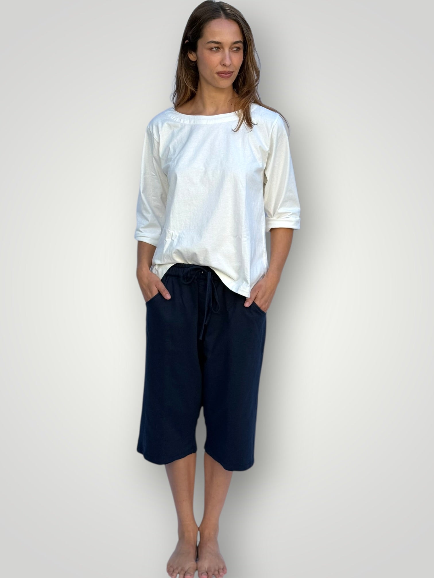 billy cotton knit short - navy Apparel