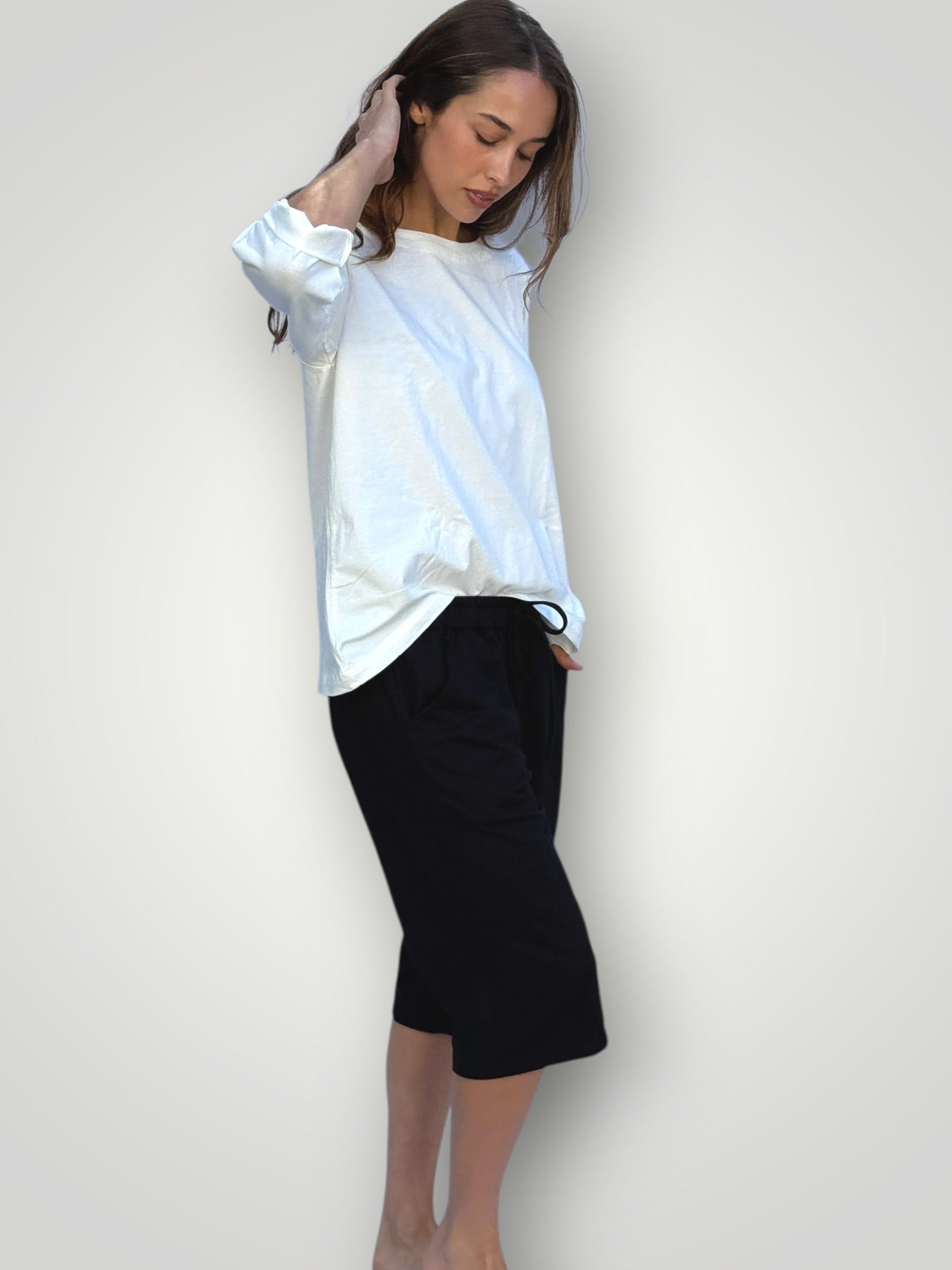 billy cotton knit short - black Apparel