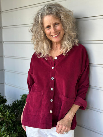 jamie jacket - merlot cord Apparel
