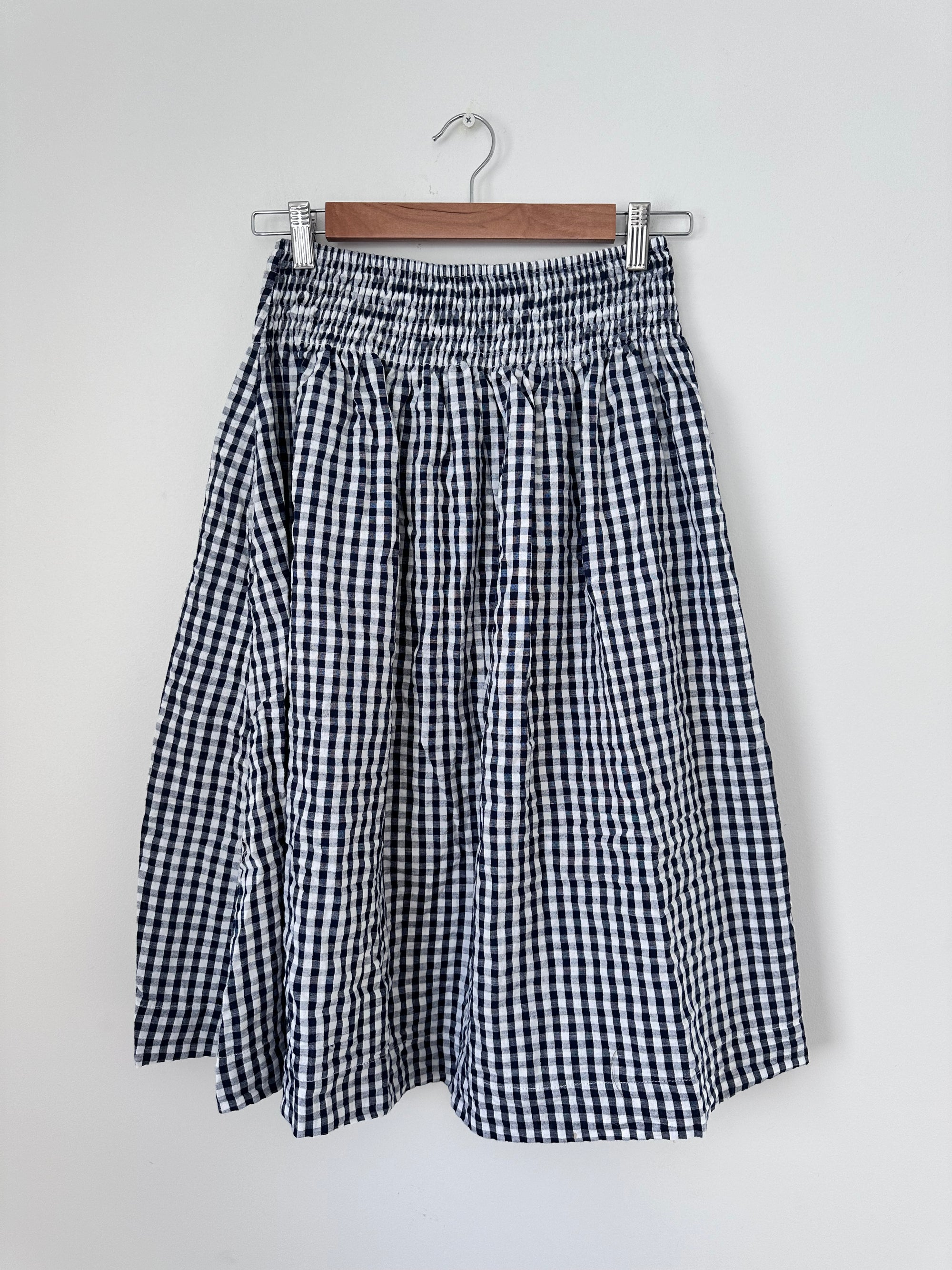 lola skirt-navy/white gingham Apparel  