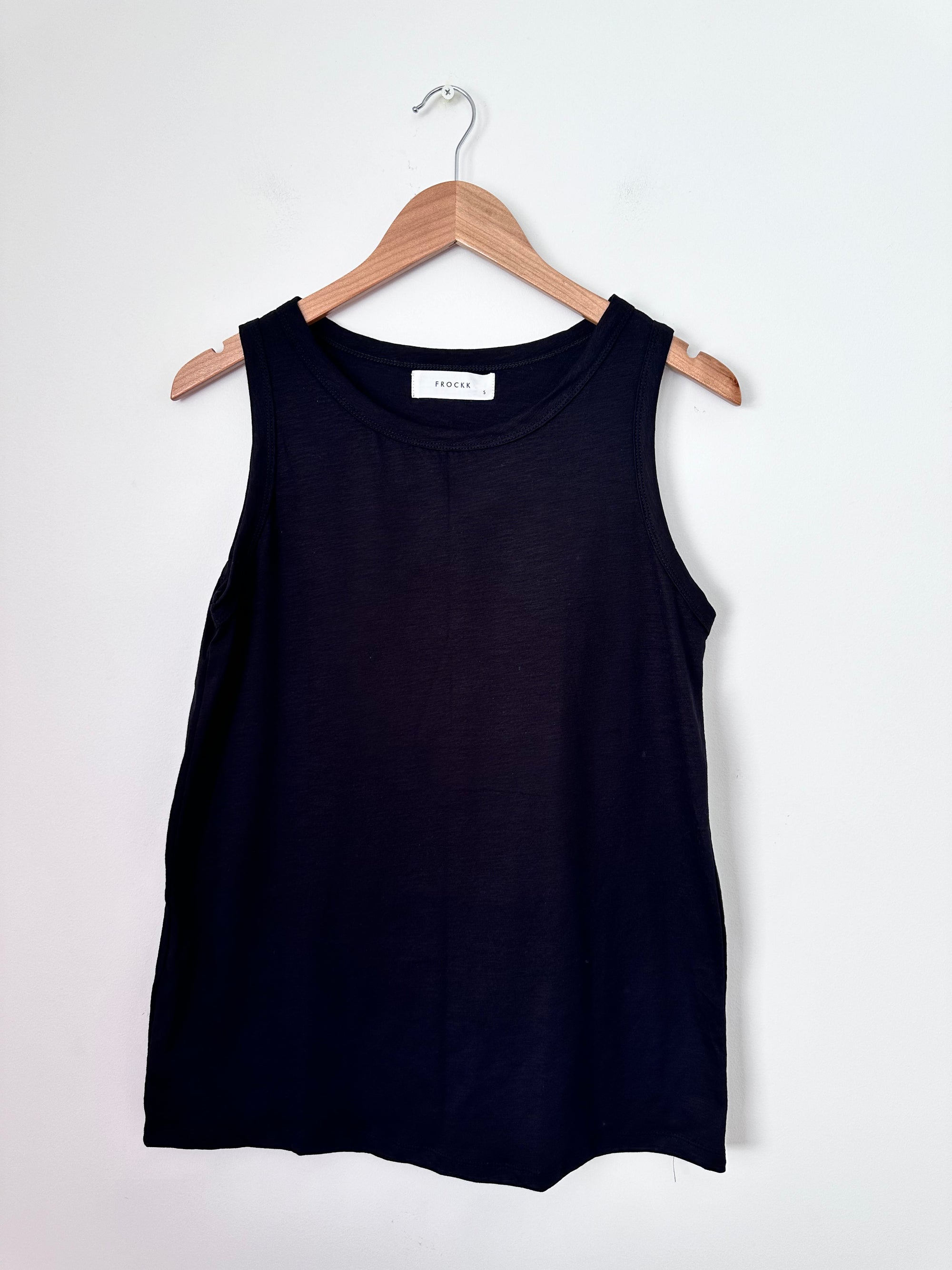 vera tank - black cotton Apparel  
