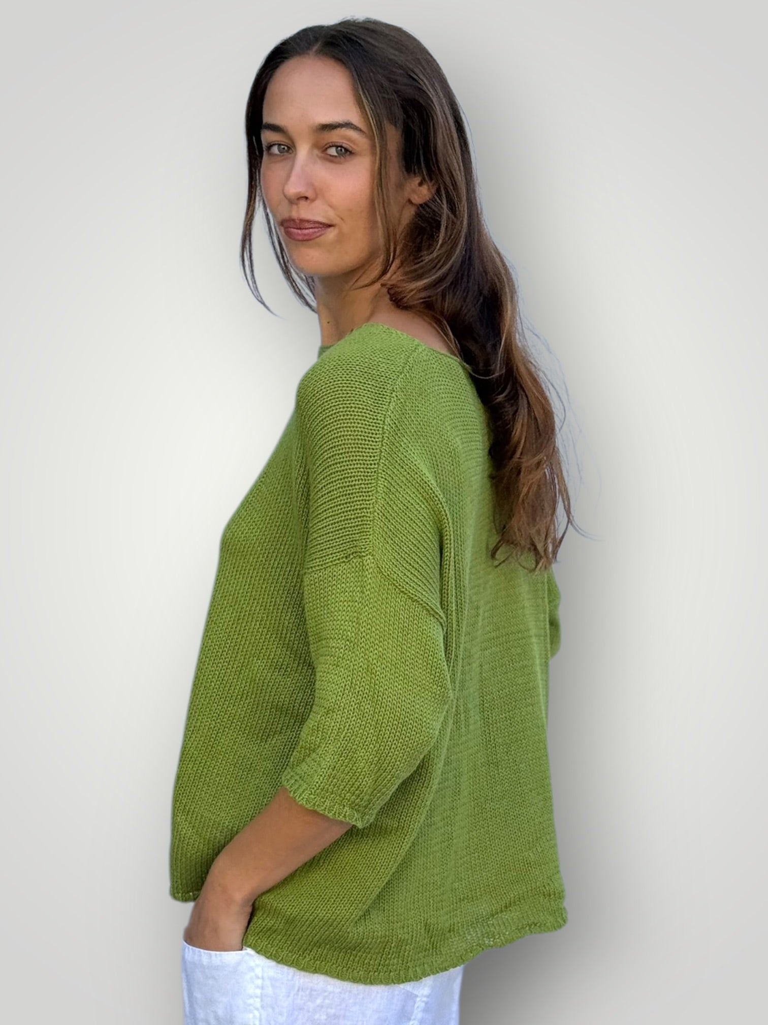 alex top - avocado cotton knit Apparel