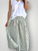 lulu skirt - moss stripe linen Apparel