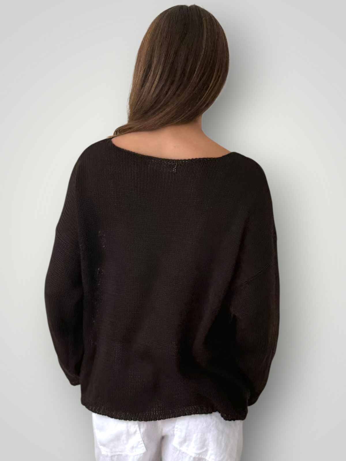 ashton knit - chocolate cotton Apparel
