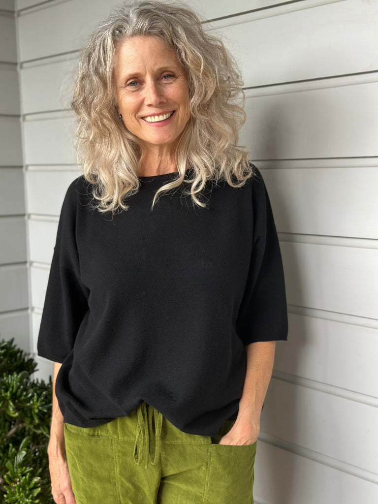 alexia cashmere top-black General