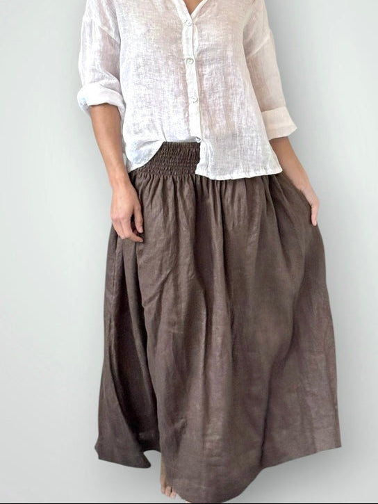 lulu skirt - soil linen Apparel