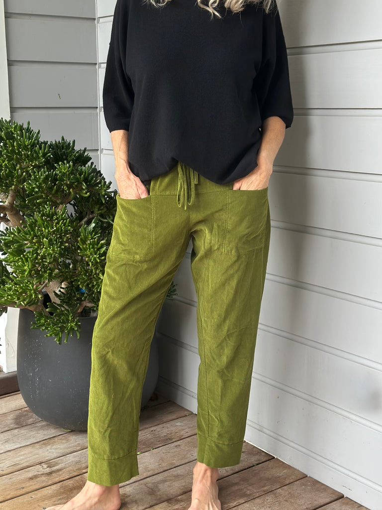 darcy pant-olive green cord General