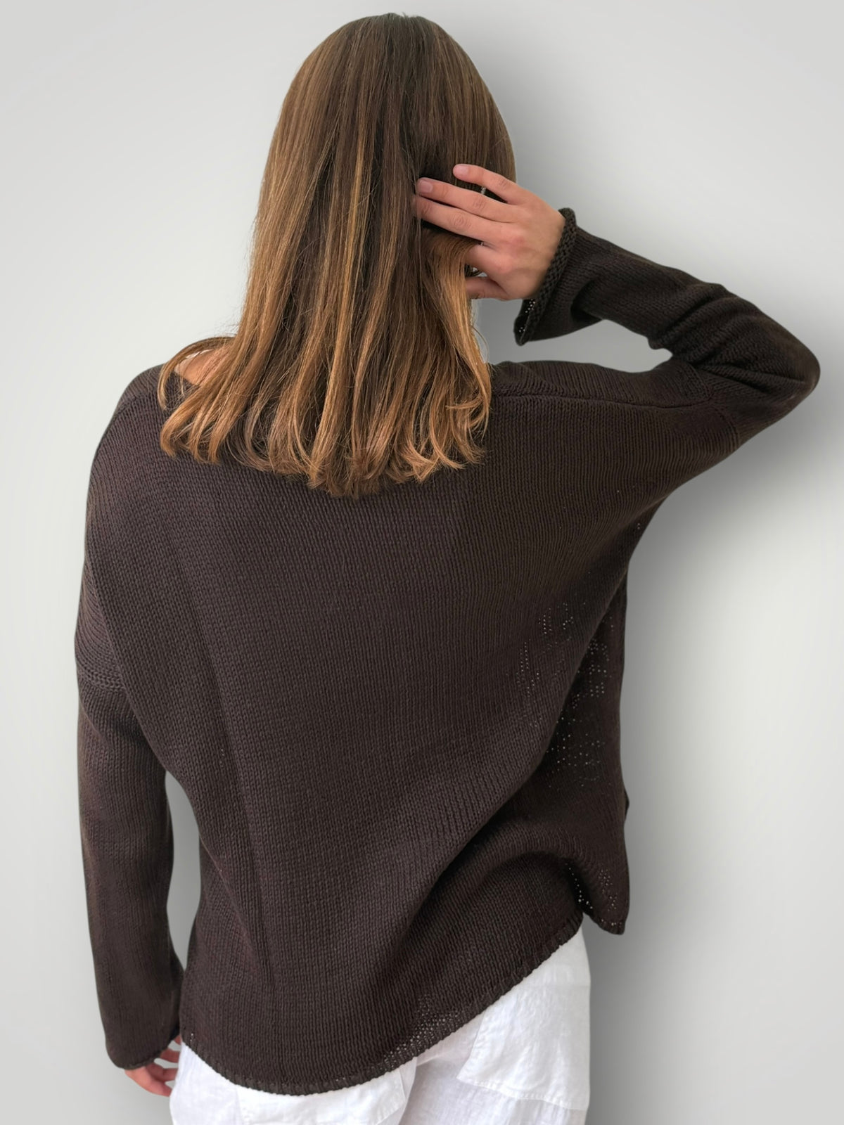 jamie cotton knit-chocolate Apparel