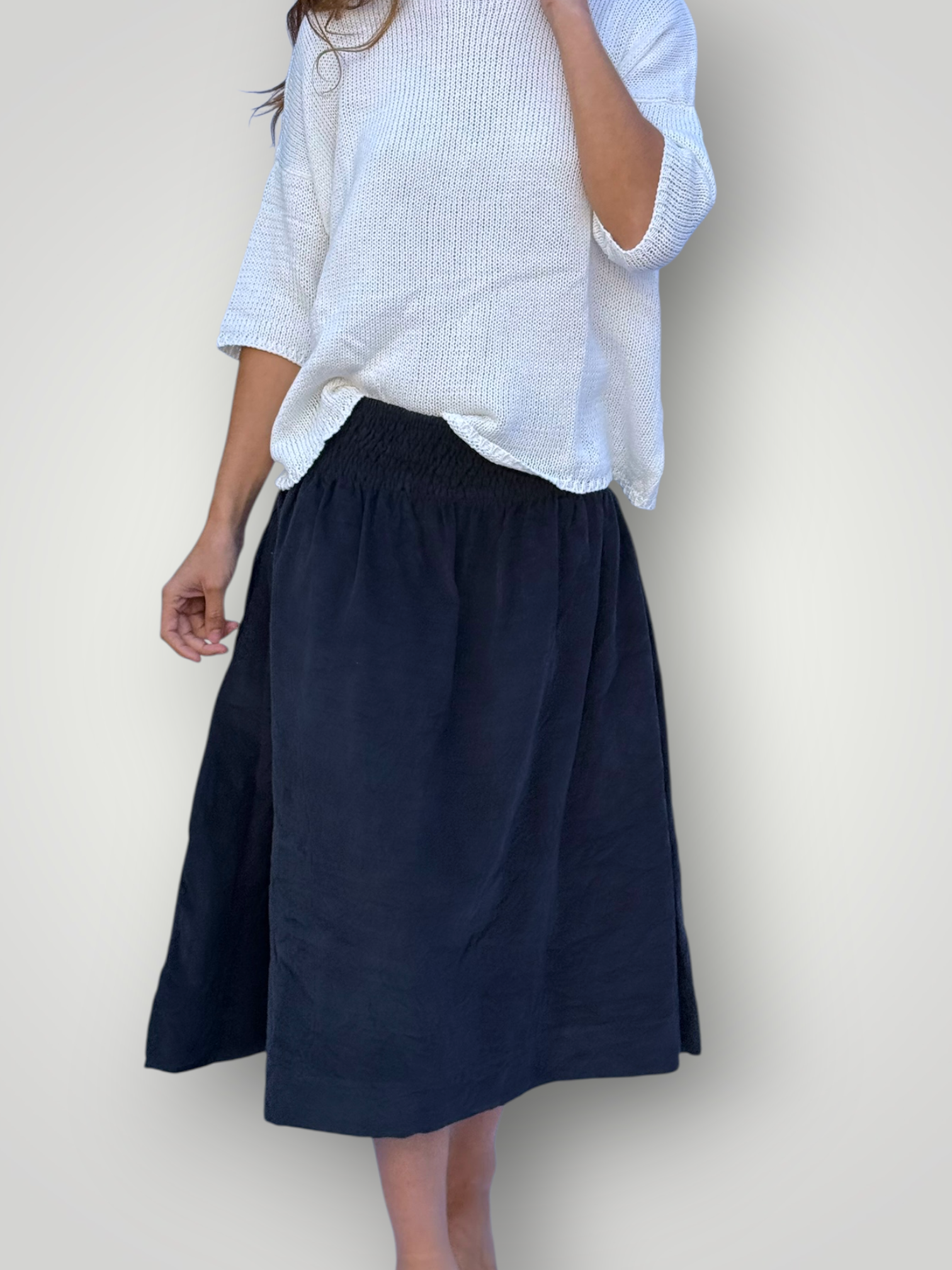 lola skirt- navy cord Apparel