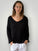 jamie cotton knit - black Apparel