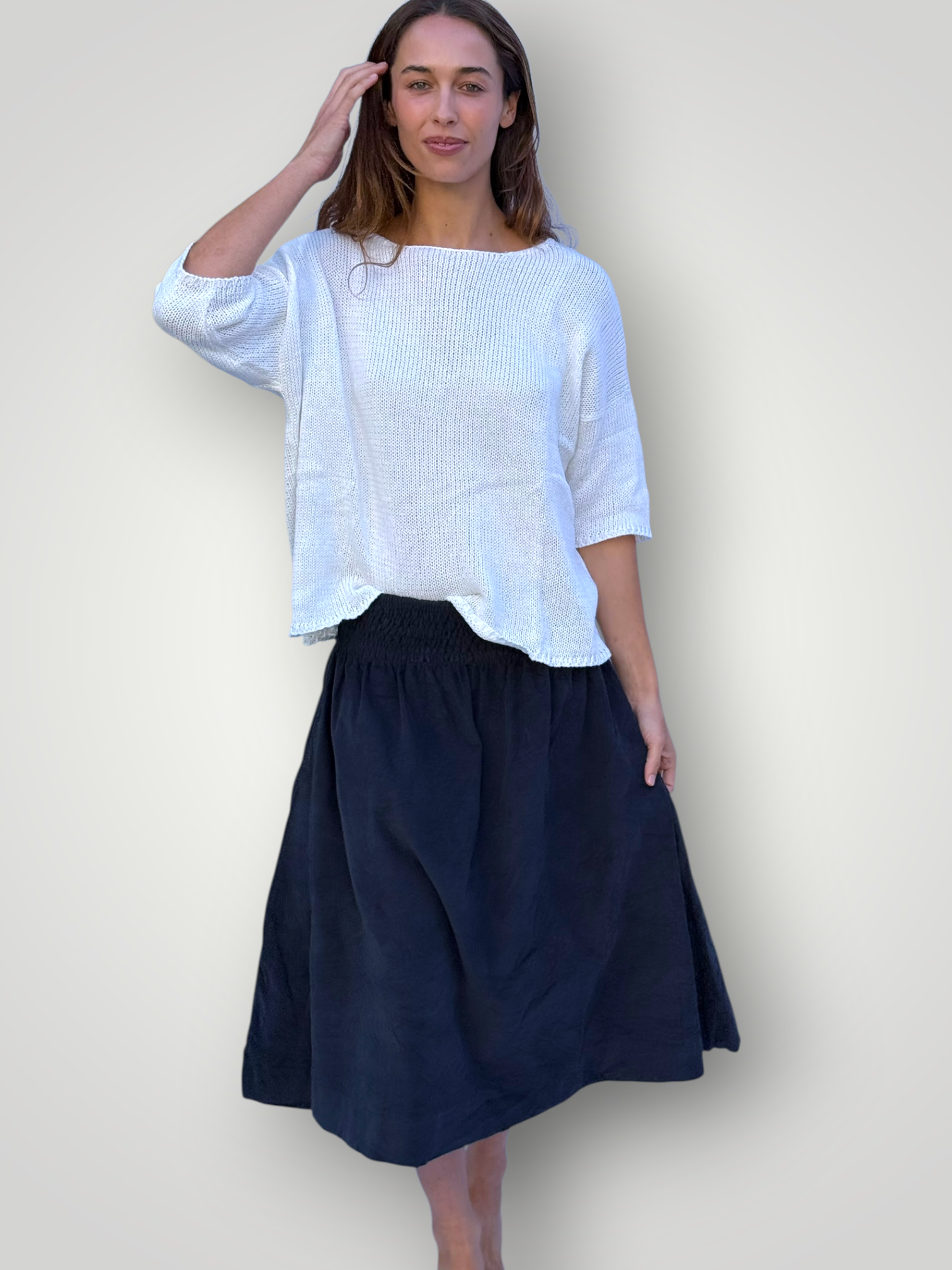 lola skirt- navy cord Apparel