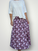 lulu skirt - merlot flower cotton Apparel