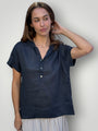 celia top - charcoal linen Apparel