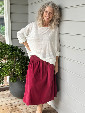 lola skirt - merlot cord Apparel