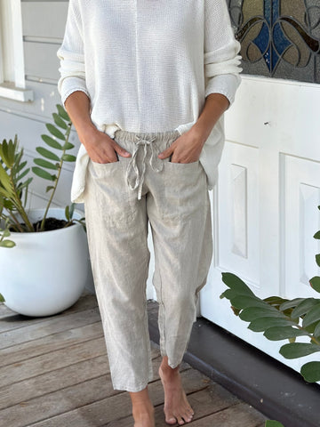 jessie pant-natural linen Apparel