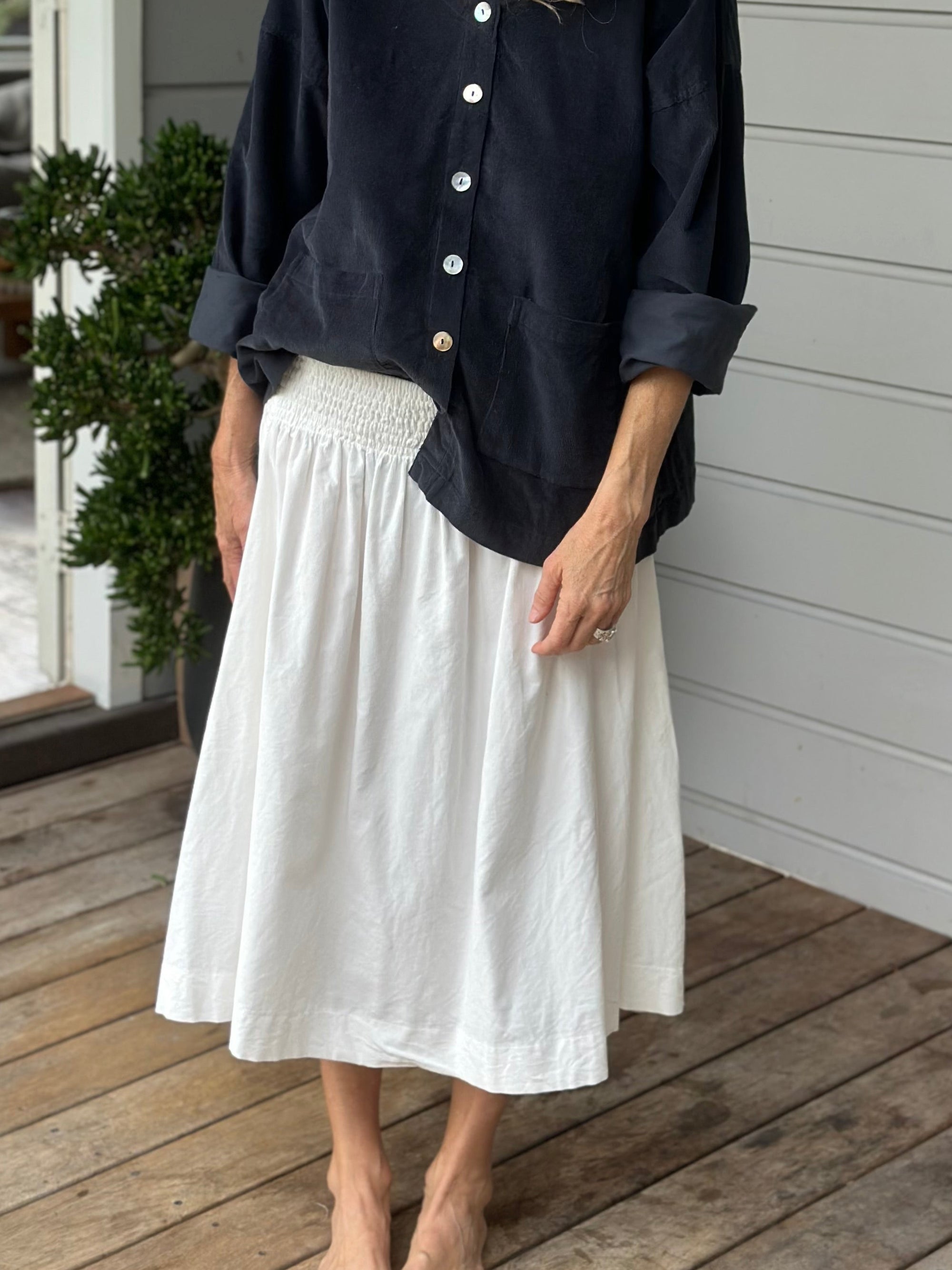 lola skirt - winter white cord Apparel