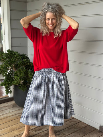 lola skirt -black /white gingham Apparel