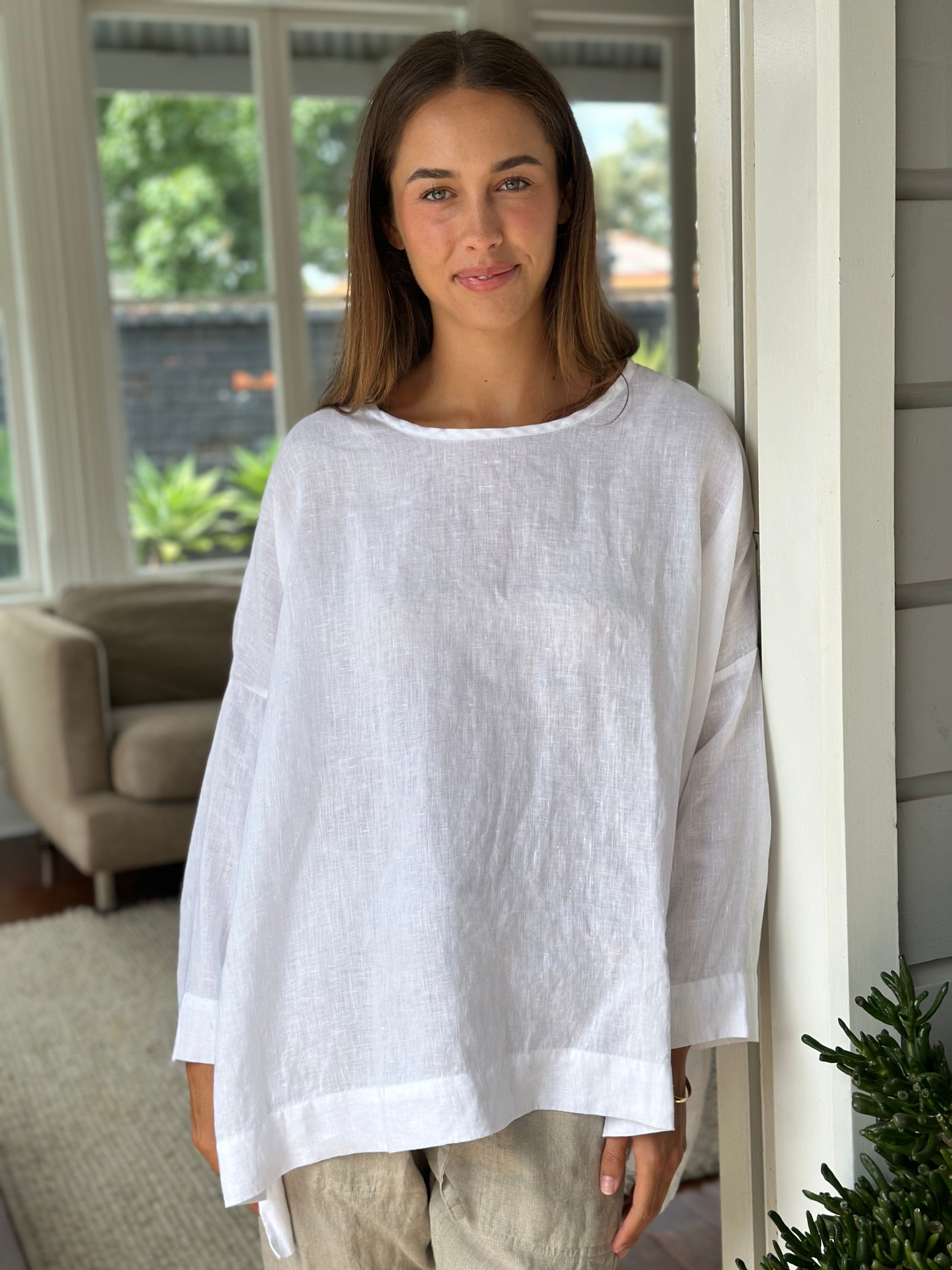 hunter top - white linen General  