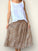lola skirt - caramel daisy linen Apparel