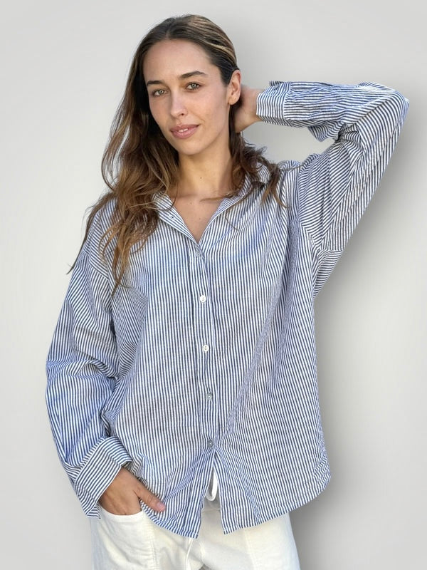 jordan shirt-fine grey stripe cotton