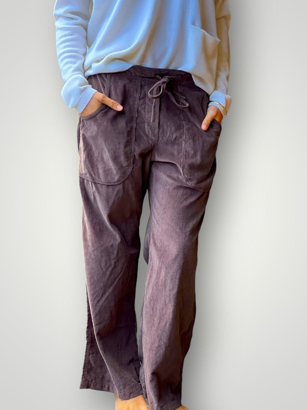 fleur straight leg pants - chocolate cord Apparel
