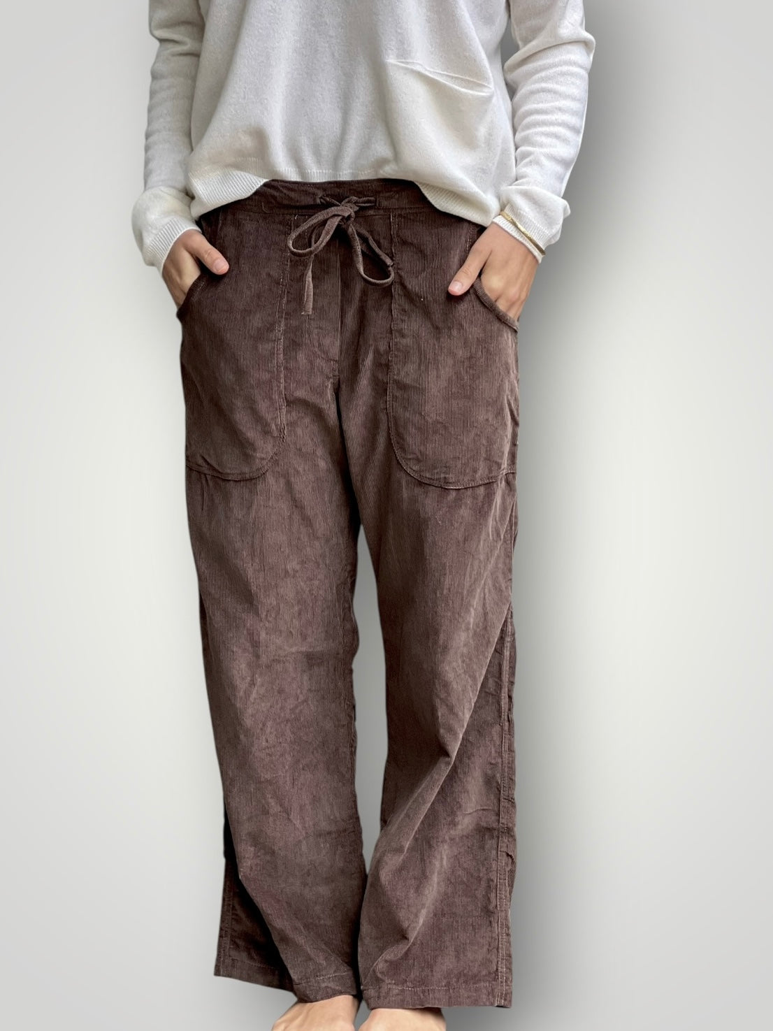 fleur straight leg pants - chocolate cord Apparel