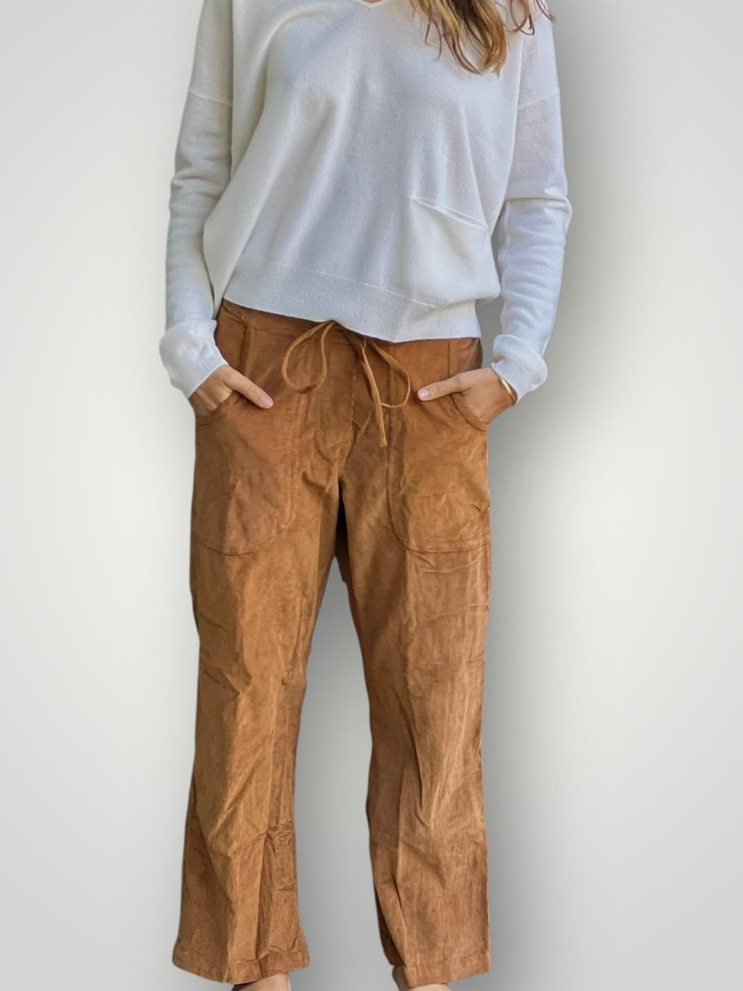 fleur straight leg pants - toffee cord Apparel