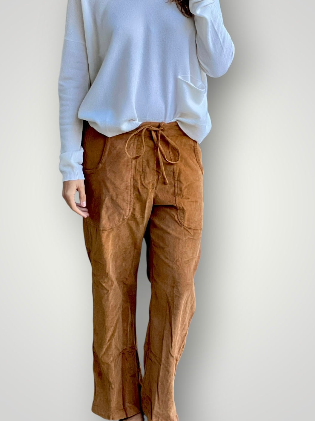 fleur straight leg pants - toffee cord Apparel