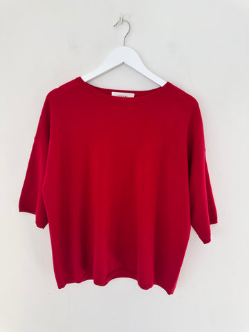 alexia cashmere top-winter red Apparel
