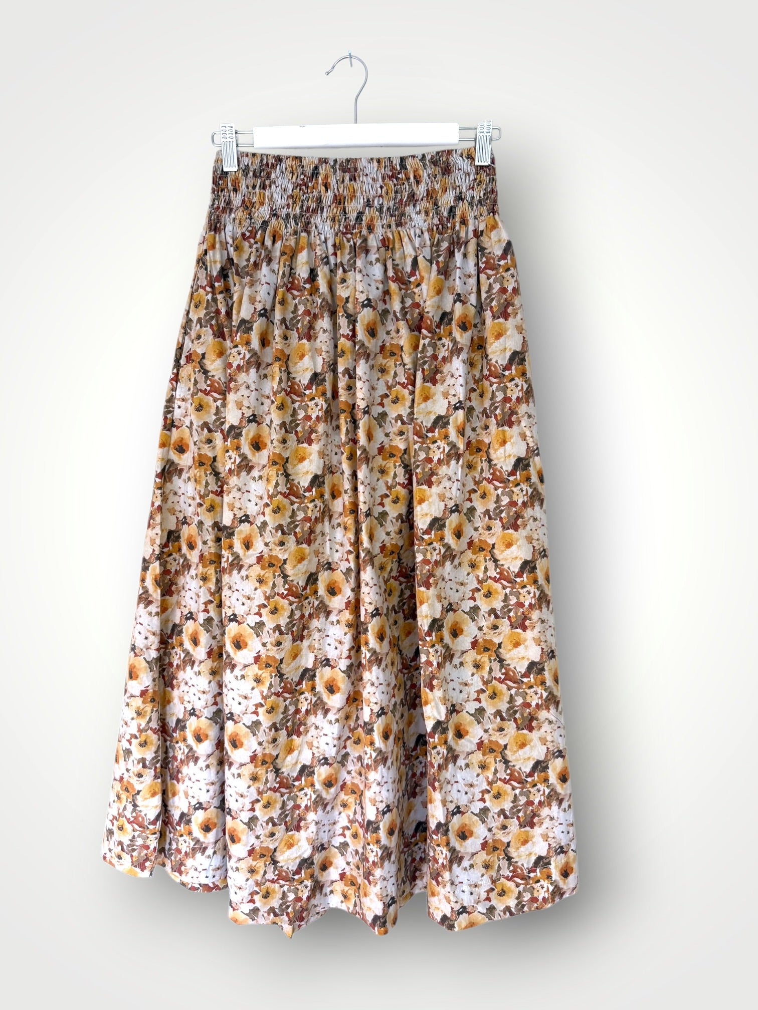 lulu skirt - golden flowers cotton Apparel