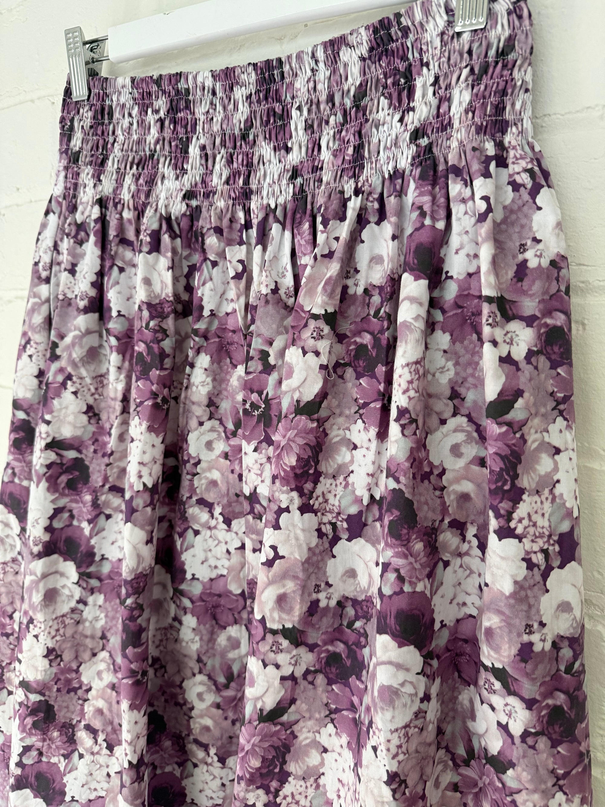 lulu skirt - purple floral cotton Apparel