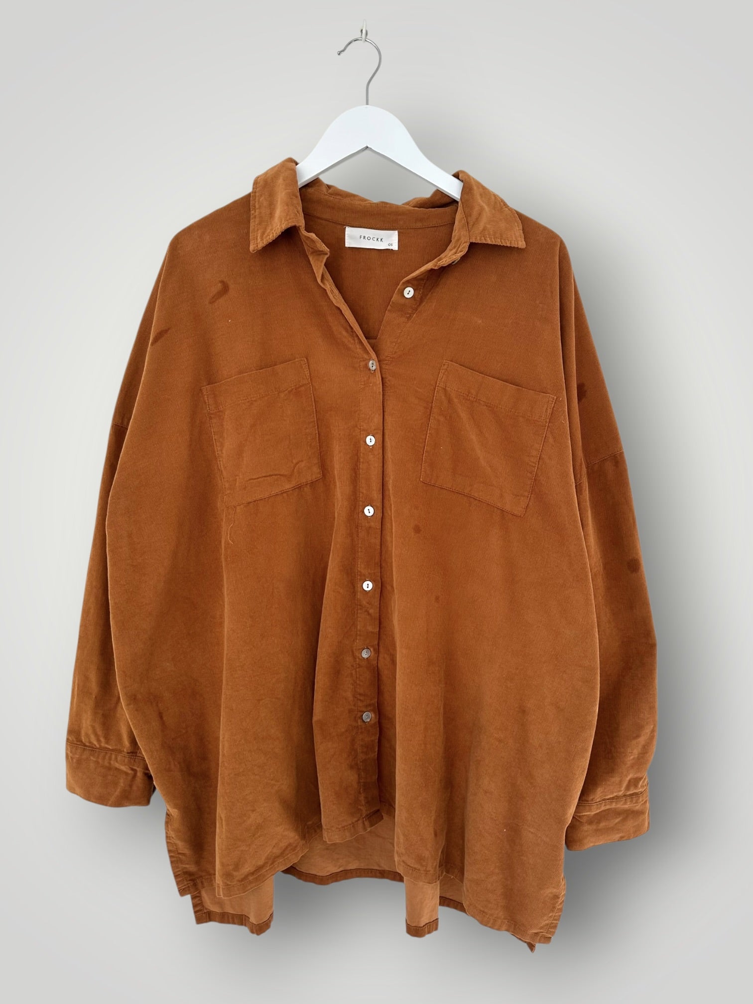 aiden oversized shirt -toffee cord Apparel