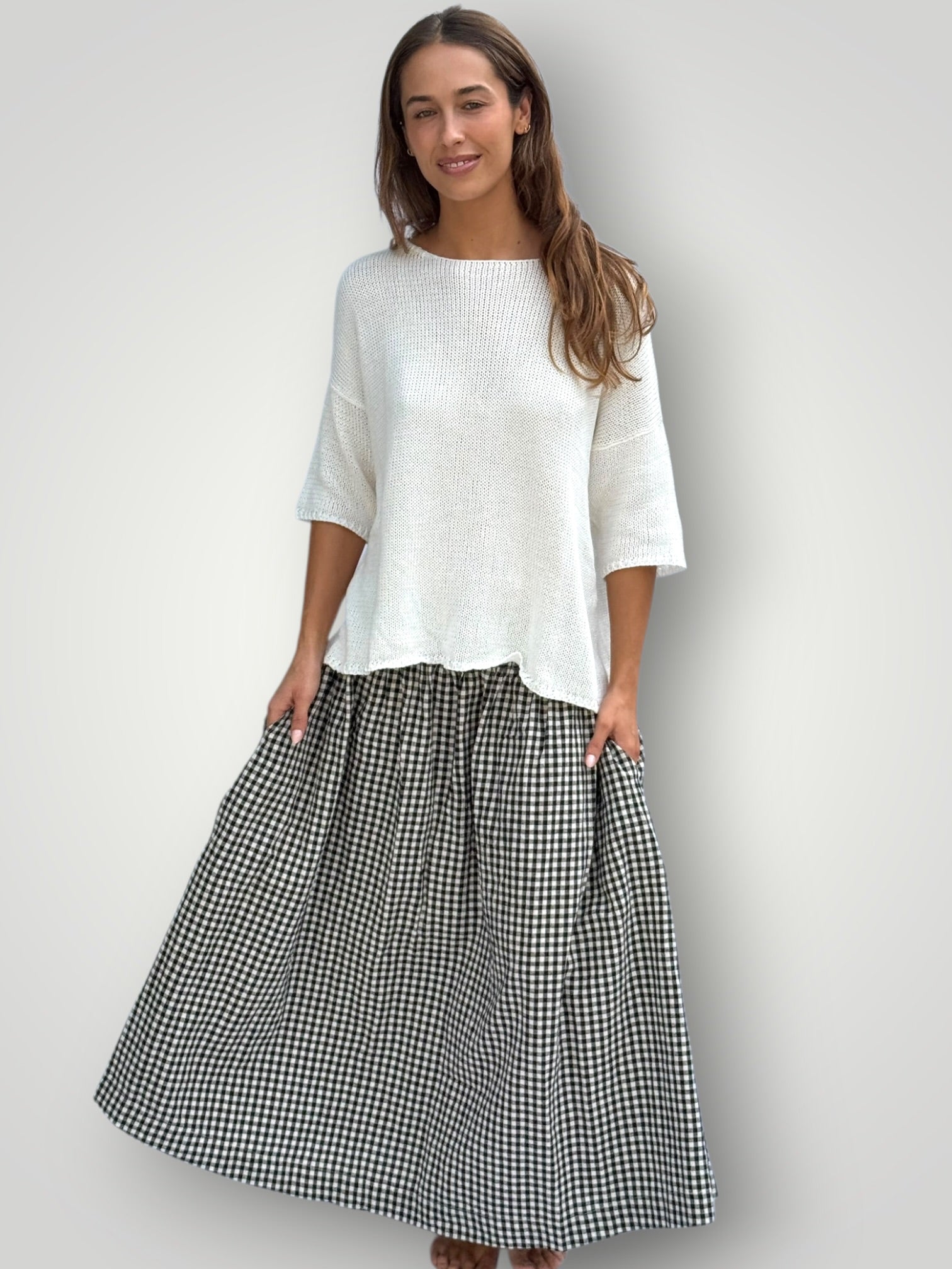 lulu skirt - winter black gingham Apparel