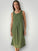 becky dress - moss linen Apparel
