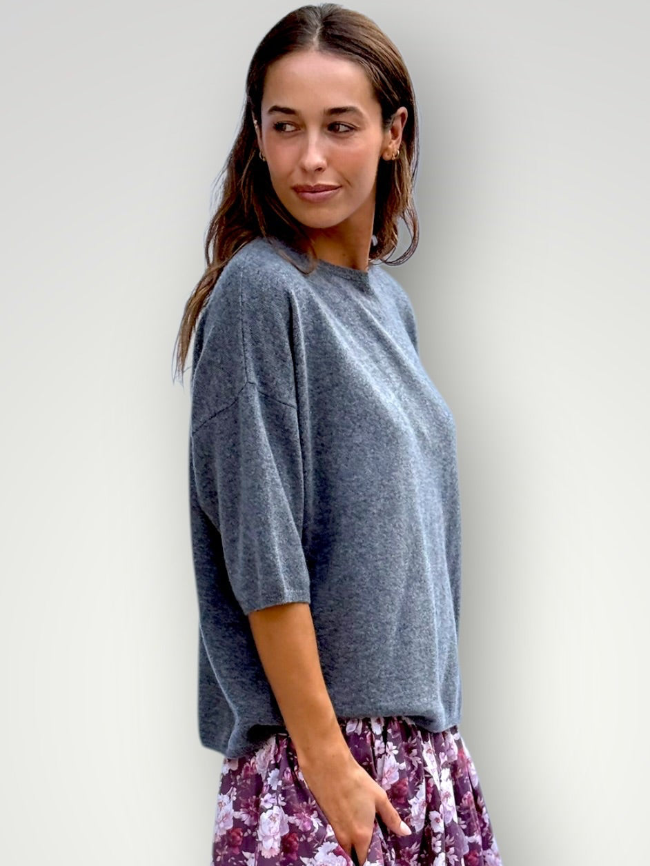 alexia cashmere top-dark grey General