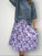lola skirt - purple floral cotton Apparel