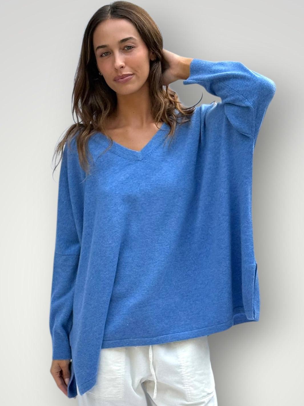 boyfriend cashmere knit-lagoon Apparel