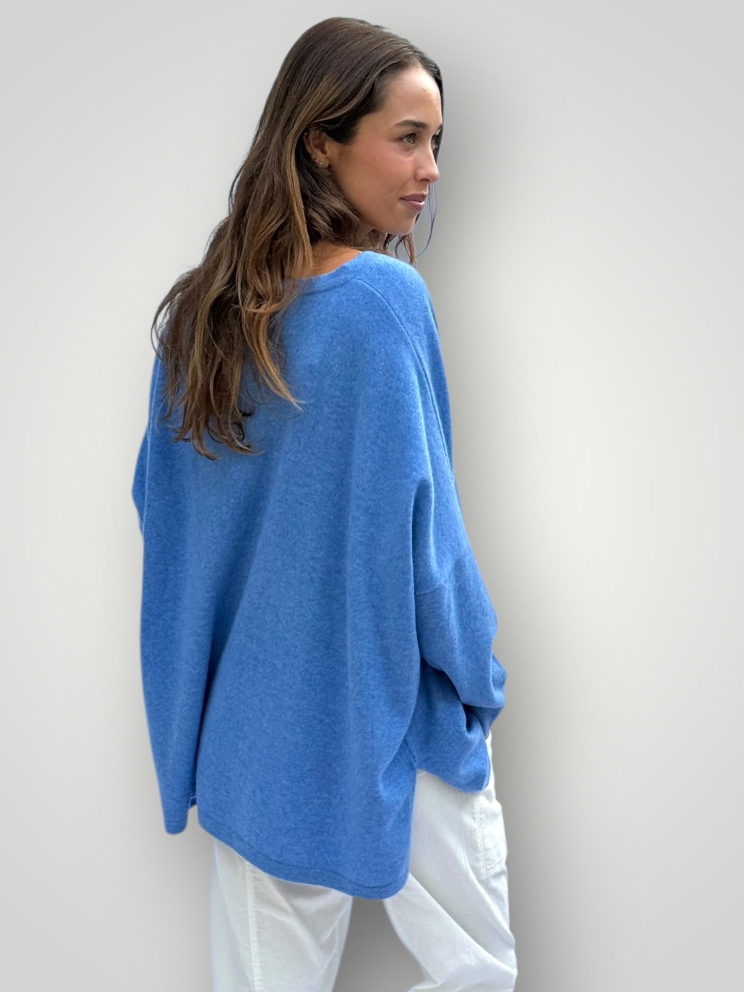 boyfriend cashmere knit-lagoon Apparel