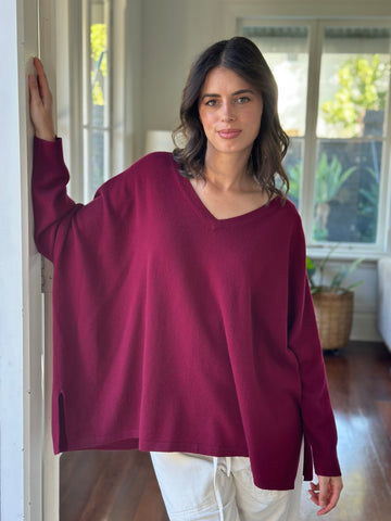 relaxed boyfriend knit- pinot cashmere Apparel