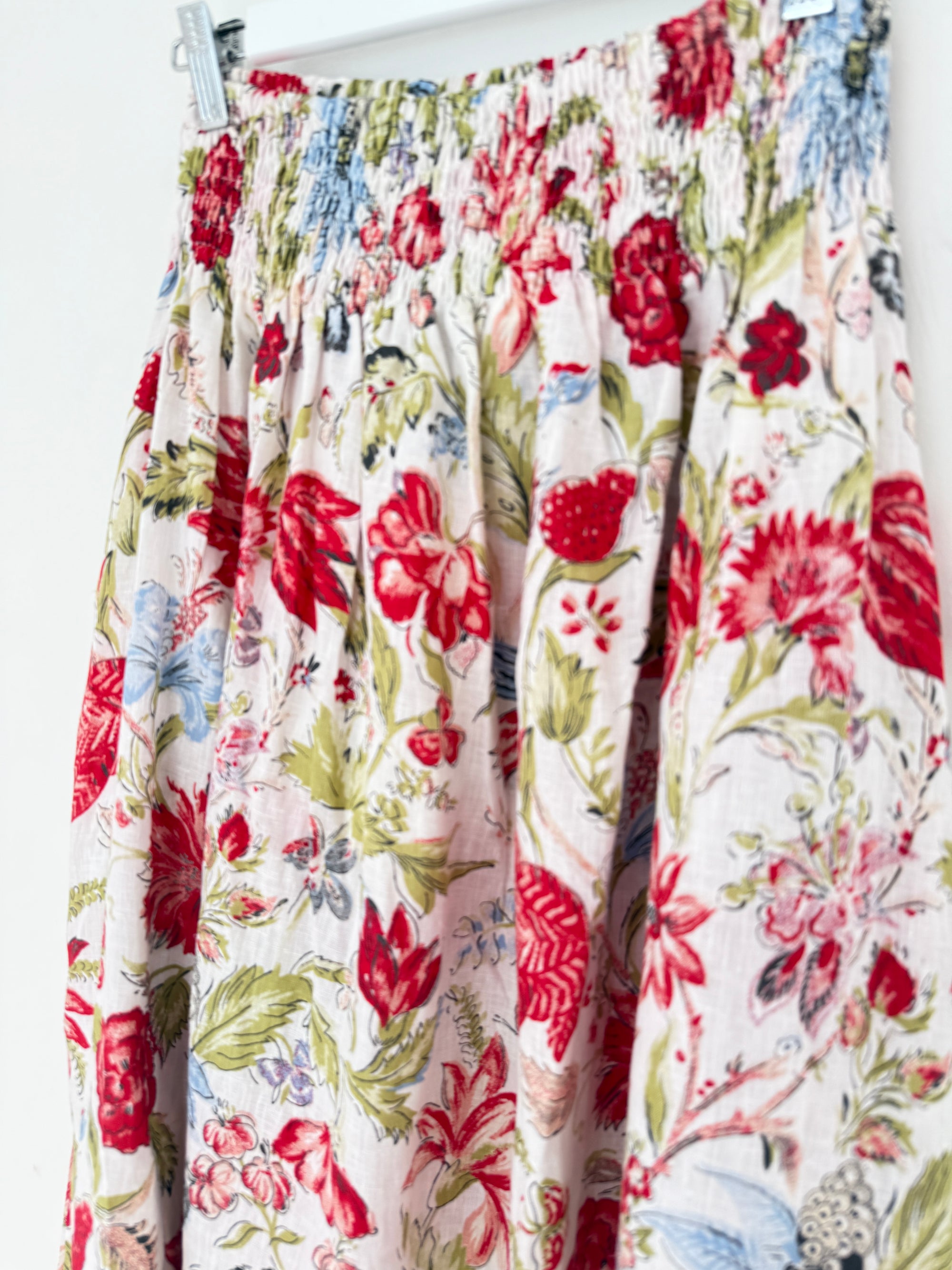 lulu skirt - summer flower linen Apparel