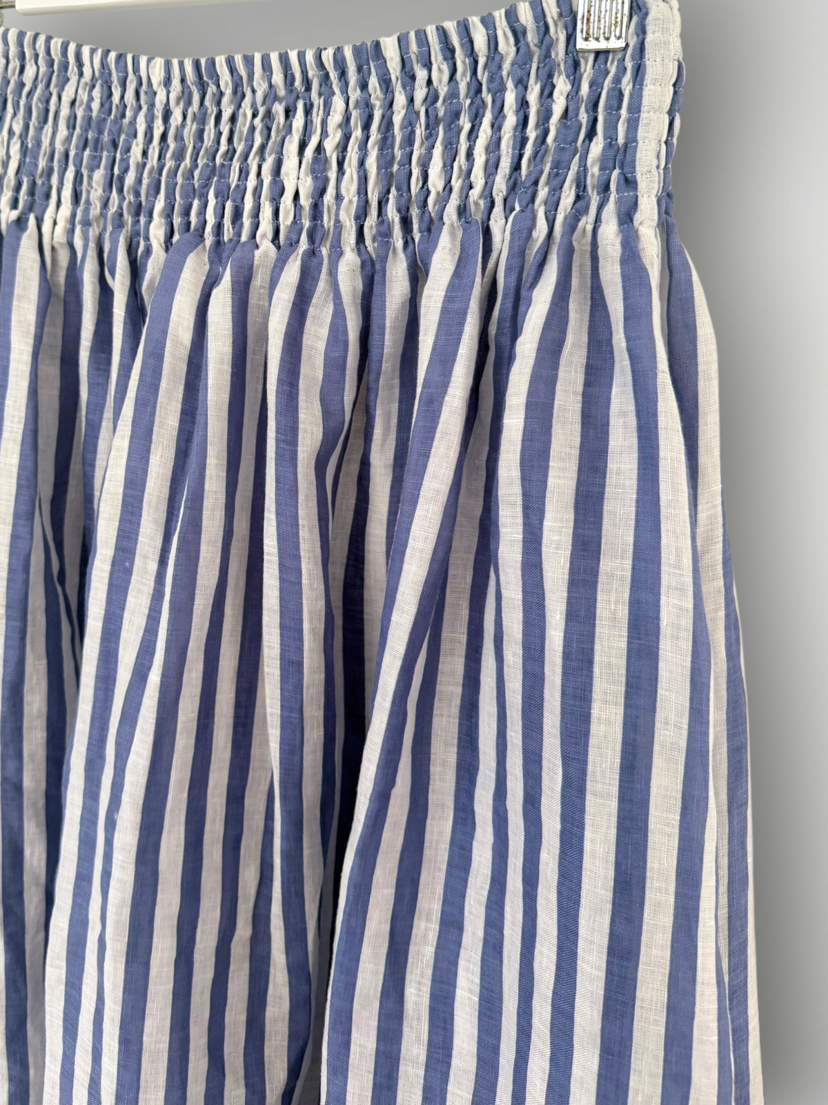 lulu skirt - cornflower stripe linen Apparel