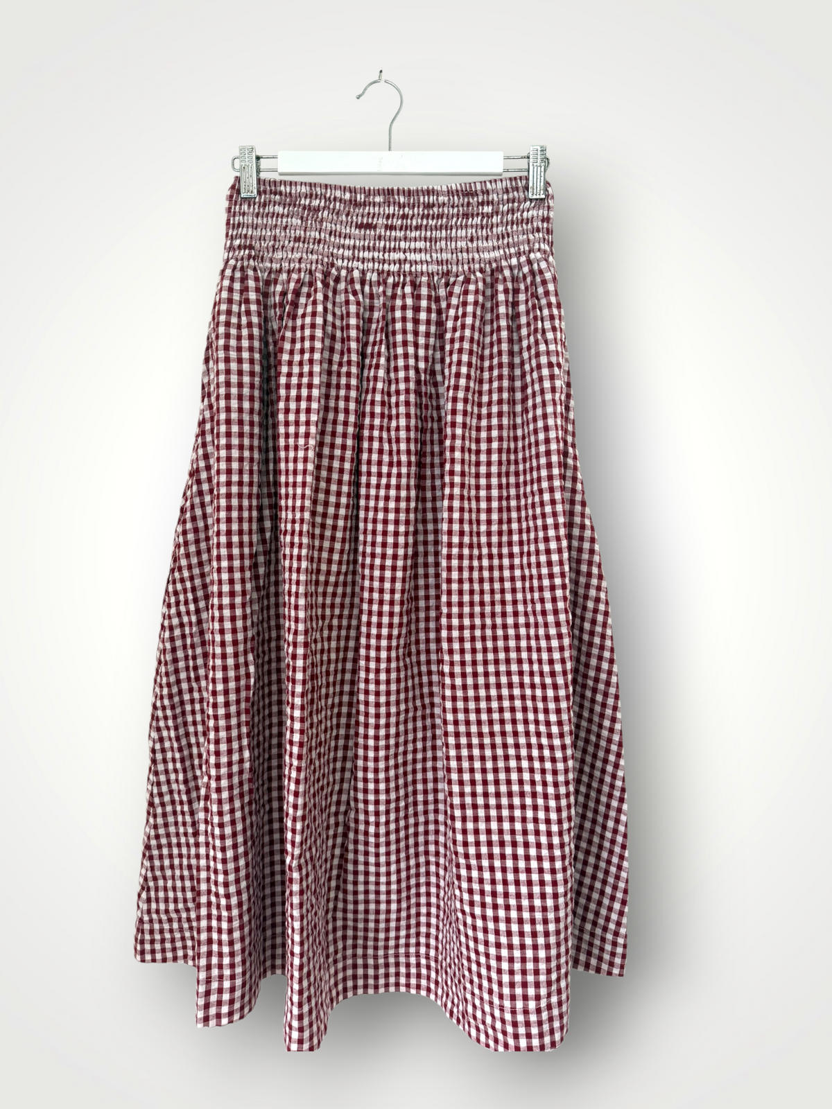 lulu skirt - red/white gingham cotton Apparel