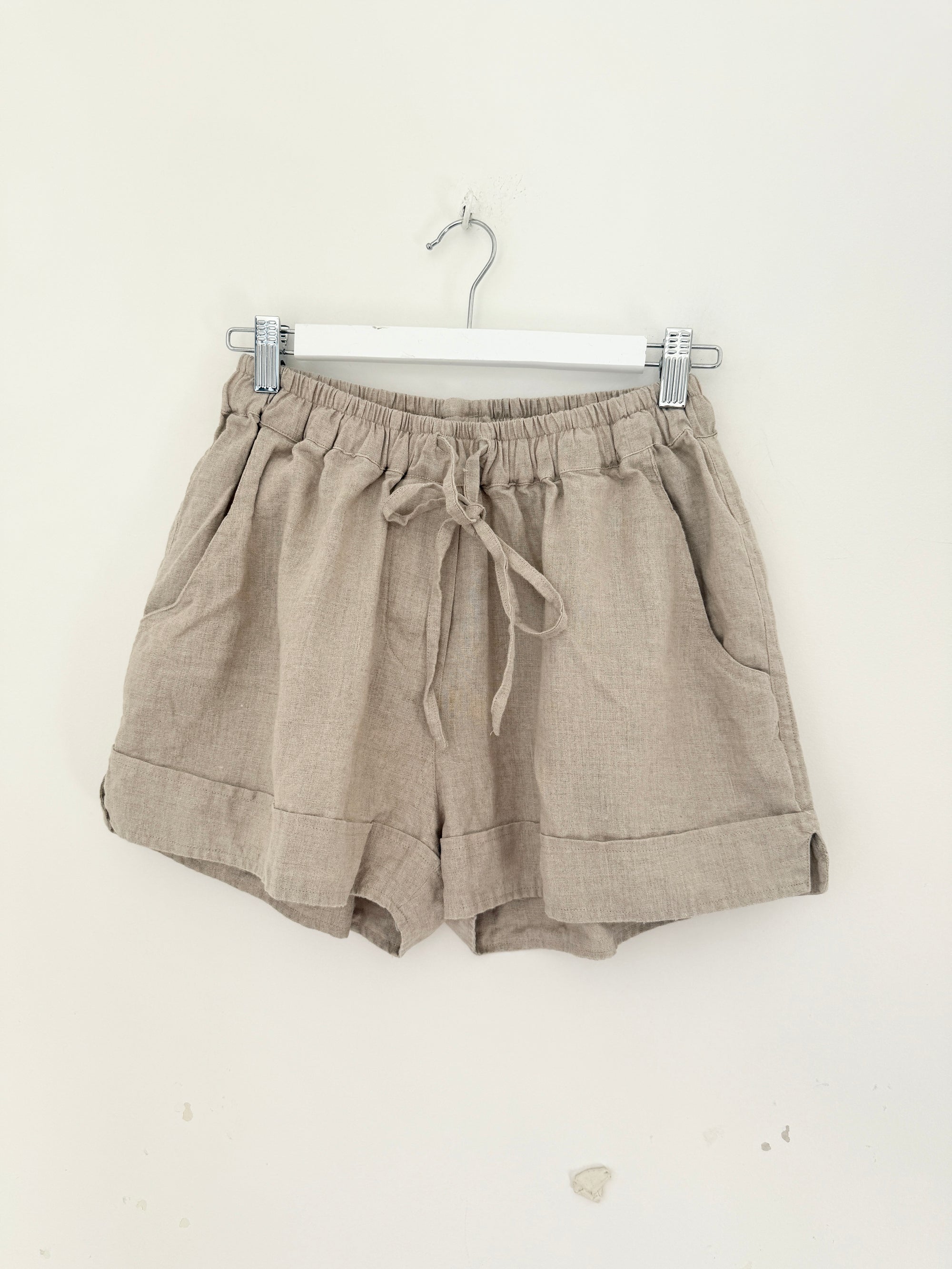piper short - natural linen