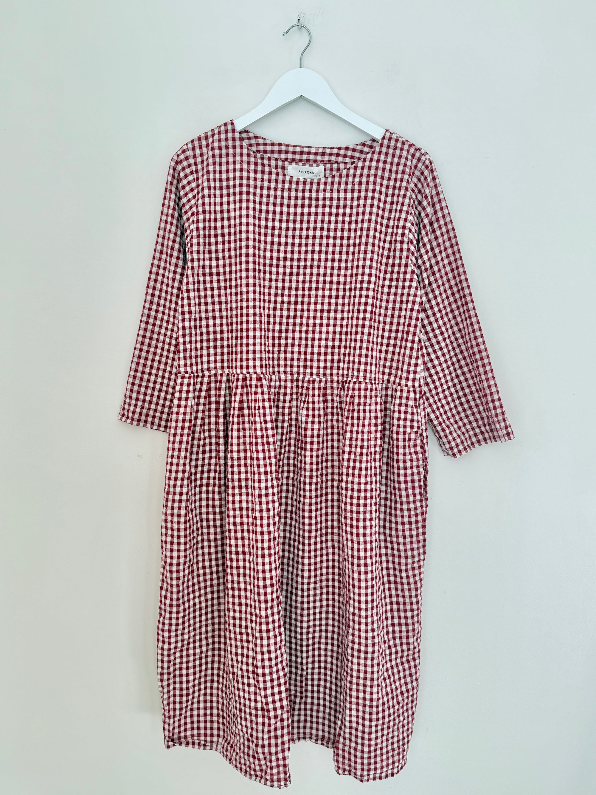 april dress - red gingham cotton Apparel