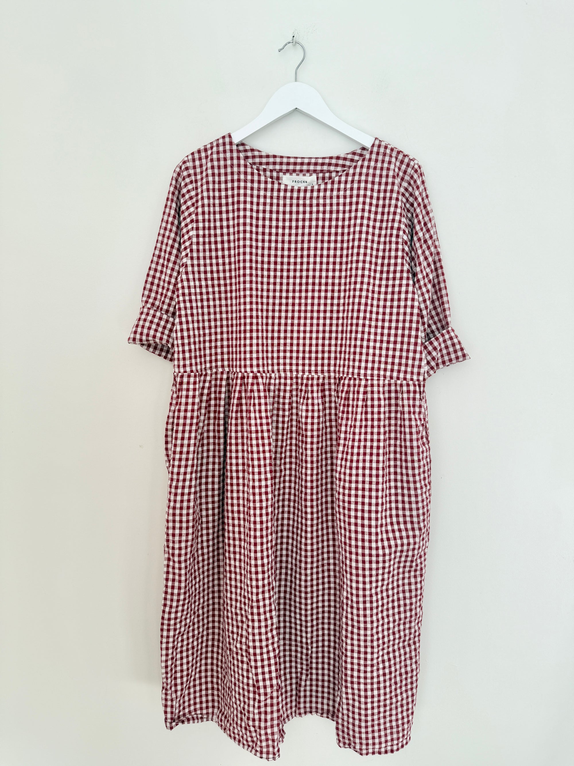 april dress - red gingham cotton Apparel